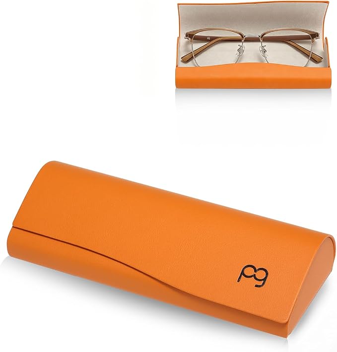 Slim Glasses Case, Reading Glasses Case, Portable Hard Shell Protective Eyeglasses Case with Magnetic Closure for Travel