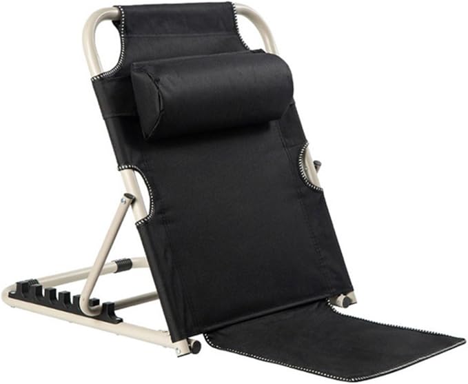 Adjustable Bed Backrest Support, 19.7"x23.6" Foldable Sit-up Back Rest, Portable Elder Disability Nursing Backrest for Bed Change Angle of Backrest for Elderly Patients Back Neck Lumbar, Black
