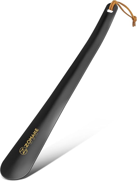 ZOMAKE Metal Shoe Horn, Small Travel Shoehorn for Men Women Kids, 5.9''/7.3''/7.5'' Portable Shoe Spoon Helper