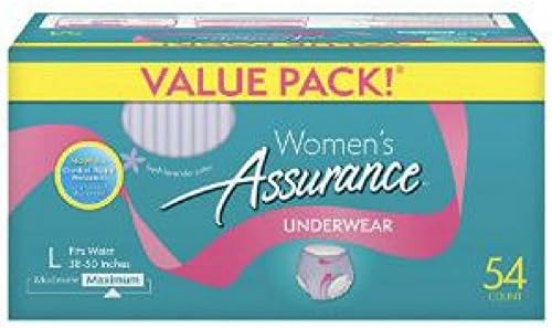 Incontinence Underwear for Women (Maximum, L, 54 Ct, Pack of 1)