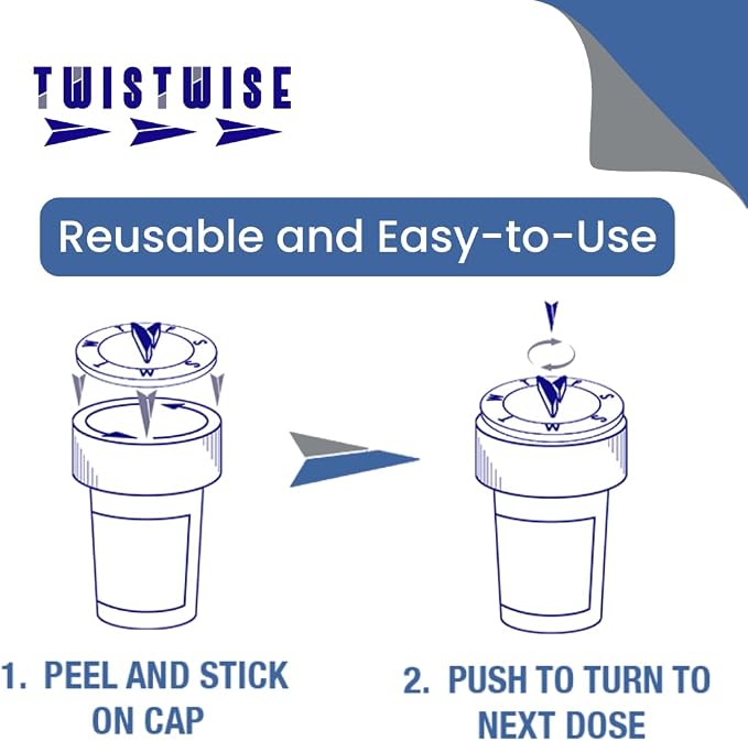 Twistwise™ Twice Daily Dosage Tracking Dial - 4-Pack