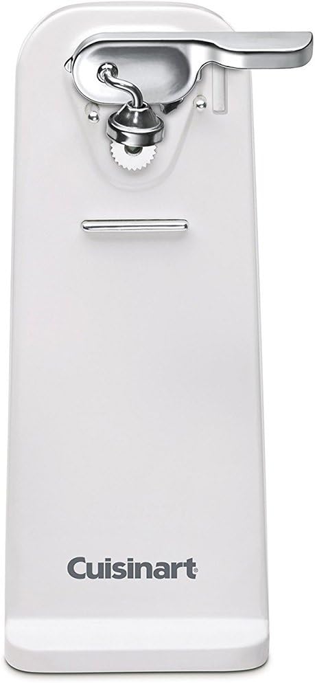 Cuisinart Deluxe Electric Can Opener, Single-Touch Automatic Can Opener, Easy-Clean Detachable Cutting Lever, Nonslip Base, CCO-50N, White