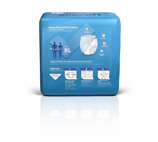 FitRight Ultra Protective Incontinence Underwear, Heavy Absorbency, XL, 56 to 68", 20 Count