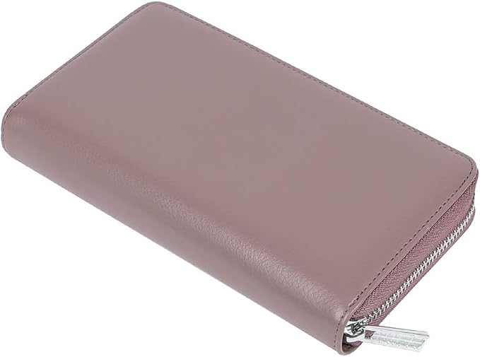 Women 36 Slots RFID Blocking Card Holder Large Long Leather Zipper Organizer Accordion Wallet,Grey Purple
