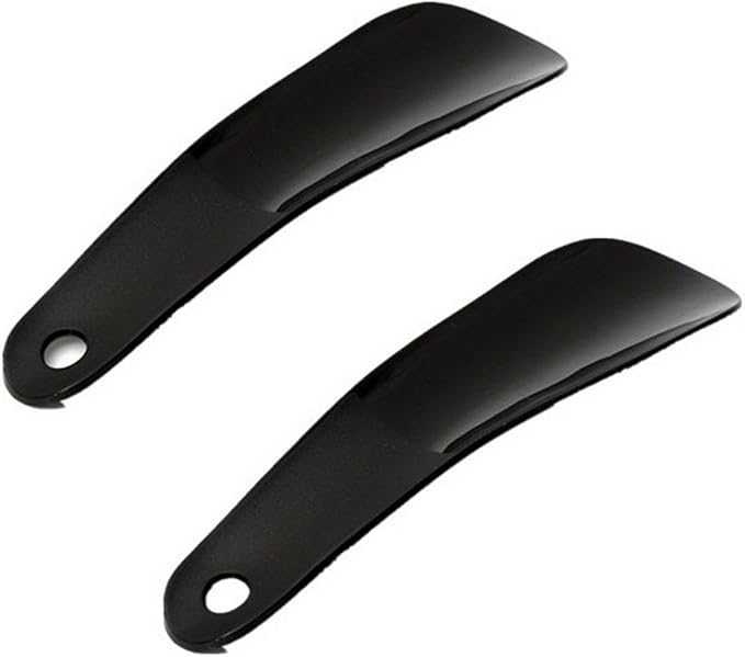 Shoe Horn Lifter Simple Travel Shoehorn Sturdy Slip PP Plastic with Hook Hole 2Pcs