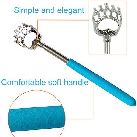 CERRXIAN Bear Claws Telescoping Back Scratcher,Gifts for Men Women | Extendable 8-22",Stainless Steel Pole,Rubber Grip,Christmas Stocking Stuffers for Men Women Adults