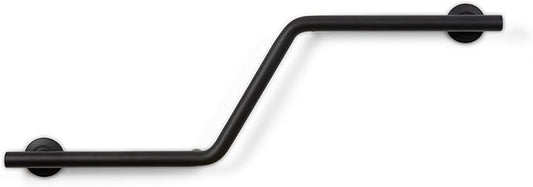 Bathroom Grab Bar, 38 inch Stainless Steel, Left Handed Zuma Bar, 1.25 inch Diameter, Handicap Grab Bar, Safety Rail, Matte Black