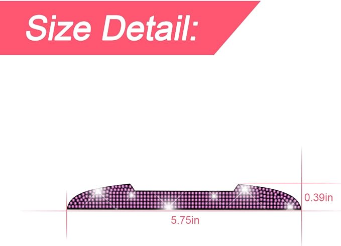 4PCS Bling Car Door Handle Scratch Protector, Purple | 5.75x0.39 Inch, Universal fit, side panels/mirror edges, stainless steel, rhinestones, adhesive backing, exterior accessories
