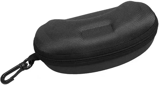 Yamrots 2 Pcs Zipper Hard Sunglasses Cases Portable Travel Eyeglasses Cases with Plastic Hook