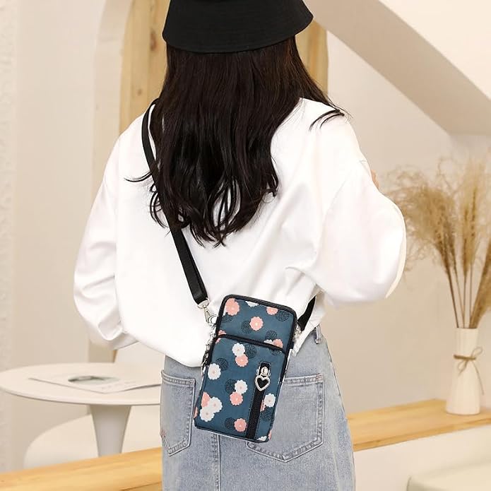 Small Crossbody Bag for Women - Mini Phone Purses with Crossbody Strap and Wallet - Nylon Arm Bag