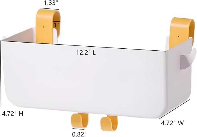 Bunk Bed Shelf for Top Bunk Bedside Shelf Accessories for Kids Bunk Bed Caddy with Hooks for Bed Rail