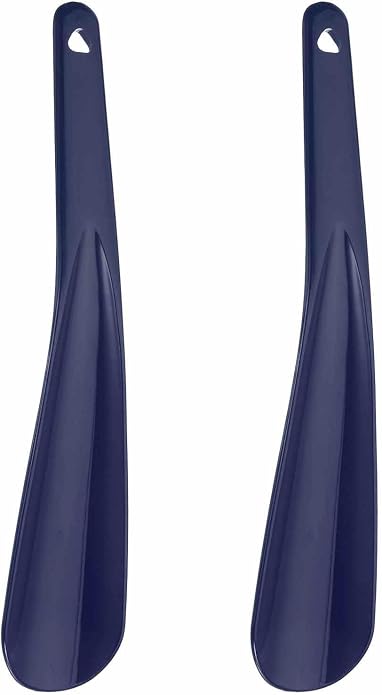 HARFINGTON Shoe Horn Plastic Straight Handle Shoe Helper Metal Shoehorns for Women Men Seniors Boots