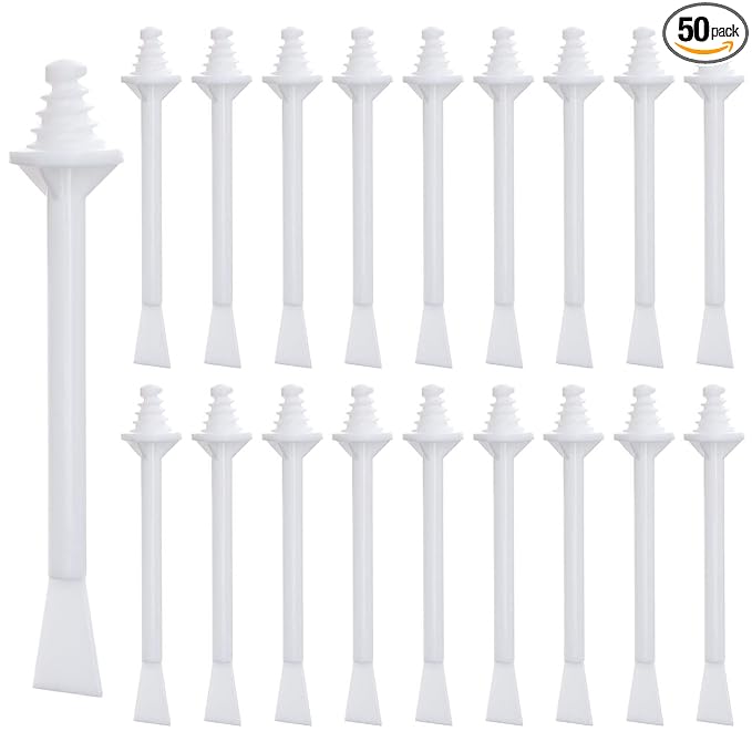 Plastic Wax Applicator Sticks and Disposable Spatulas - 50 Pieces for Nostril Cleaning, Nose Hair Removal, and Waxing