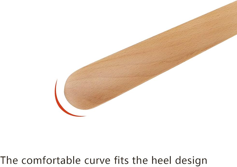 muso wood Shoe Horn Long Handle for Seniors,Wooden Shoehorn for Men, Women, Kids,Pregnancy