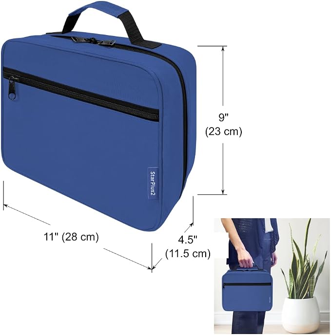 Large Medicine Organizer Bag – 10 Pocket Pill Bottle Organizer for Travel & Home Storage, Blue