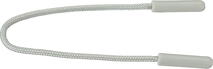 PATIKIL Zipper Pulls Extension Handle Cord, 15 Pack Finger Use Plastic Curve Puller Tab Tag Extender for Luggage Backpacks, Grey