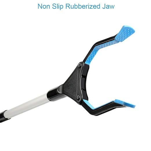 Grabber Reacher Tool, 32" Foldable Picker Upper Grabber, Reaching Tool for Trash Claw Pick Up Stick, Litter Picker, Arm Extension (BLUE1)