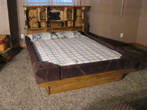 Waterbed 5 Piece Jumbo Designer Fabric Padded Rail Cap (Queen, Chocolate Velvet)