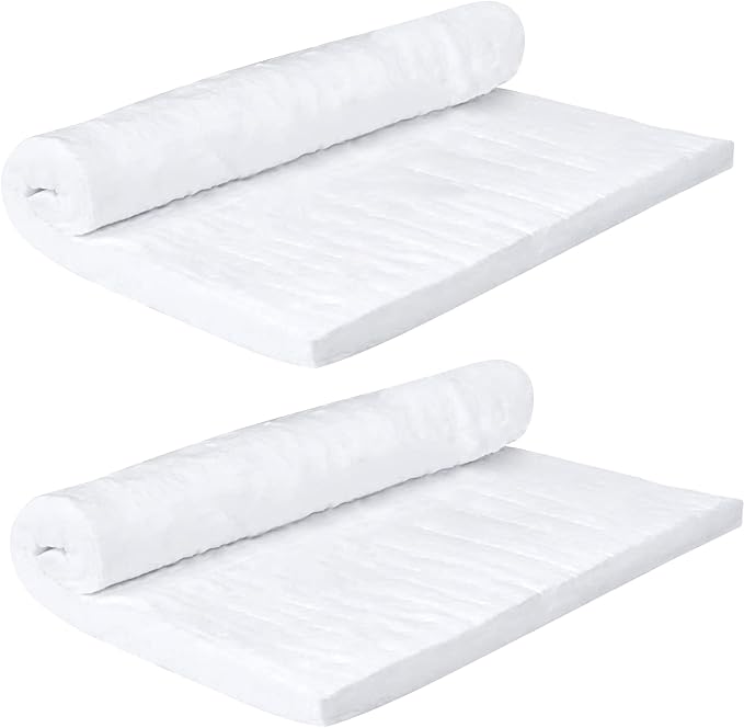 2 PCS 24" x12" x1" (Thick) Ceramic Fiber Blanket Fireproof Insulation Baffle Rated to 2400F, High-Temperature Resistance for Stoves, Kilns, Forges