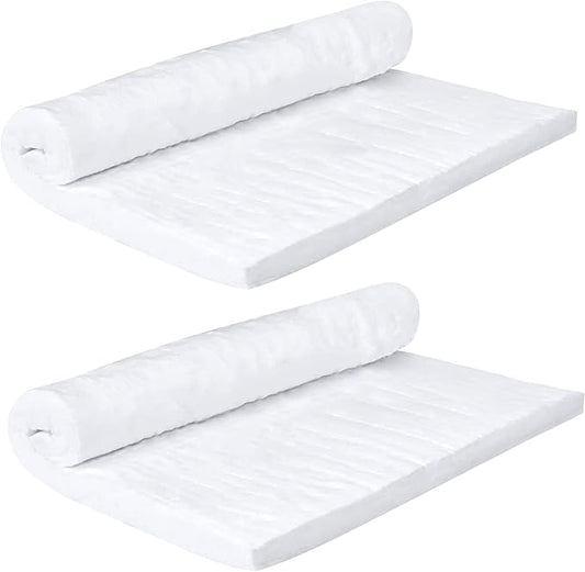 2 PCS 24" x12" x1" (Thick) Ceramic Fiber Blanket Fireproof Insulation Baffle Rated to 2400F, High-Temperature Resistance for Stoves, Kilns, Forges