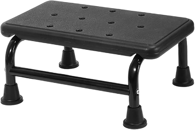 Single-Step Stool for Adults & Kids – Heavy-Duty Foot Step with Non-Slip Rubber Platform, Supports Up to 350 lbs, Lightweight Stepping Stool for Bedroom, Kitchen, Bathroom, High Beds