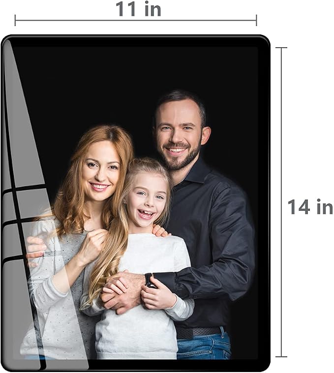 Bluesun 11x14 Picture Frame Black, Vertical & Horizontal Wall & Tabletop | 11×14 Black Photo Frame with Tempered Glass & Rounded Corners,Perfect for Family Friends Living Room Bedroom Hallway Office