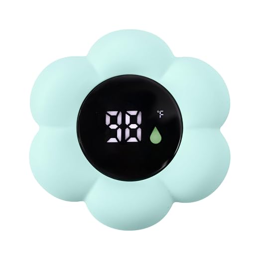 Haakaa Silicone Baby Bath Thermometer – Water Temperature Thermometer for Baby Safety, Floating Infant Bath tub Temp Thermometer for Newborns & Toddlers- Flower