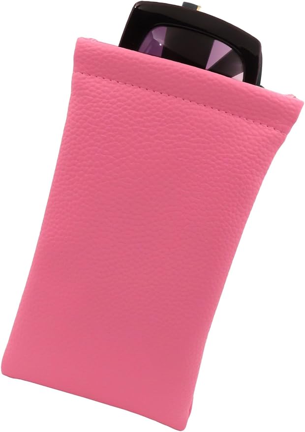 Soft Sunglasses case | Large Glasses Case Holder - Eyeglass Pouch Squeeze Top | Glasses pouch Lightweight Extra Layers