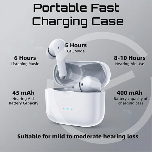 Bestselling Rechargeable OTC Bluetooth Hearing Aids for Seniors and Adults,2-in-1 Headphones & Hearing Amplifier with AI Noise Cancelling for Mild to Moderate Hearing Loss,for Daily Use