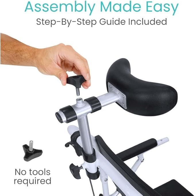 Vive Reclining Shower Chair with Wheels - Commode Wheelchair for Seniors, Disabled, Bariatric & Handicap - Padded Transfer Rolling Chairs with Arms - Portable & Waterproof - Extra Wide Seat