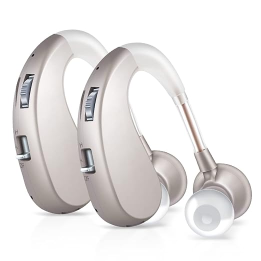 Britzgo Hearing Aids with Noise Cancelling,Rechargeable Sound Amplilfier,Upgraded Digital Chip(2 pieces)