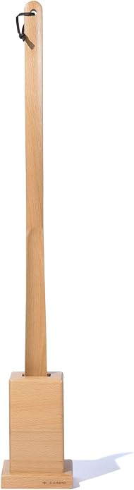 Shoe Horn Long Handle with Stand, Long Handle Hard Wood Shoehorn 28 IN (70 CM) with Stand, Extra Long Shoe Horn for Seniors, Men, Women, and Kids.