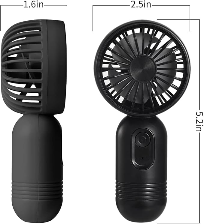 JODNO Mini Portable Fan 3 Pack, Cute Handheld Battery Operated Lightweight Small Personal Fans with 3 Speeds and USB Rechargeable Eyelash Fan for Women Men Office Outdoor Travel Camping