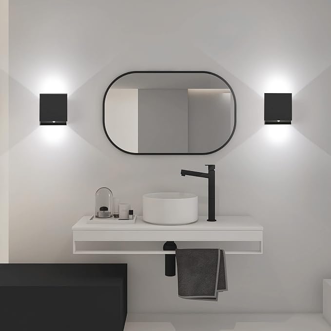 RGB Wall Sconces Set of 2, LED Lights for Room Decor 16 Colors, 6000mAh Battery Operated Wall Sconce, Rechargeable Remote Control Dimmable Cordless Wall Lights for Bedroom Living Room
