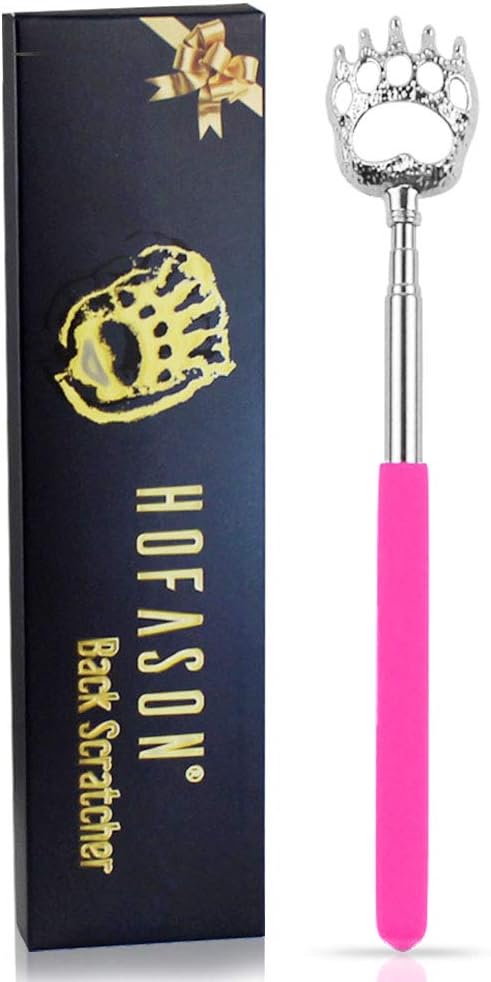 HOFASON Gift for Men, Stocking Stuffers for Adults Men Women, Back Scratcher, Mens Gifts for Christmas, White Elephant Gifts for Adults Husband Wife Friend Him Her, Small Gadgets for Men, Dad (Pink)