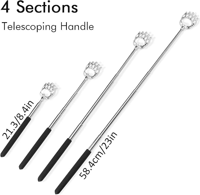 HOFASON Back Scratcher, Fathers Day Dad Gifts for Husband/Grandpa, Christmas Stocking Stuffers for Men/Women/Adults, Bear Claw Back Scratcher Portable Extendable, Novelty Idea Funny Men Small Gifts