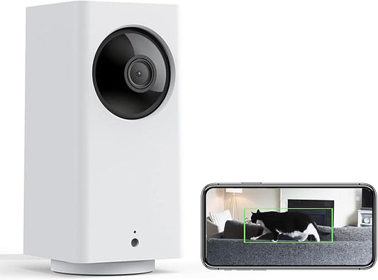 WYZE Cam Pan v2 1080p Pan/Tilt/Zoom Indoor Security Camera with Color Night Vision, Motion and Sound Detection, Wi-Fi Wired Smart Home Security Camera Compatible with Alexa & Google Assistant, White