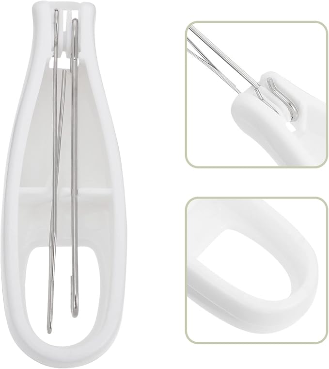 EXCEART Button Hook Helper Tool for Elderly One-Hand Dressing Aid with Non-Slip Handle for Shirts Dresses Button Puller and Zipper Assistance 3.34X1.18X0.59In