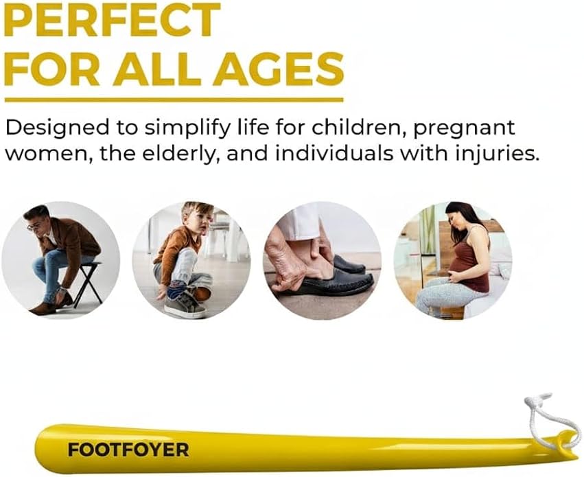 Long shoehorn that is comfortable to wear and has a handle is ideal for both men and women