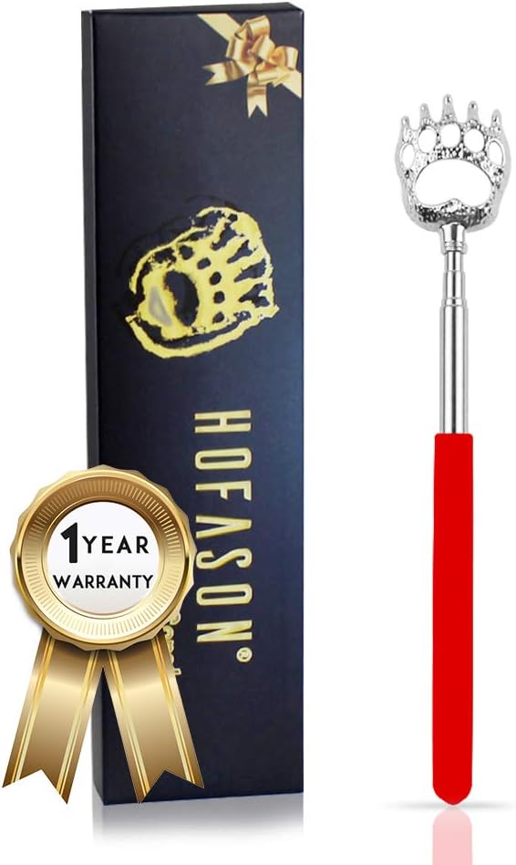 HOFASON Gift for Men, Stocking Stuffers for Adults Men Women, Back Scratcher, Mens Gifts for Christmas, White Elephant Gifts for Adults Husband Wife Friend Him Her, Small Gadgets for Men, Dad (Red)