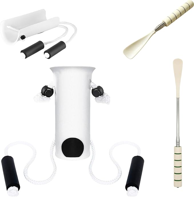 Sock Aid Kit No Bend with Retractable Shoehorn for Seniors Limited Mobility