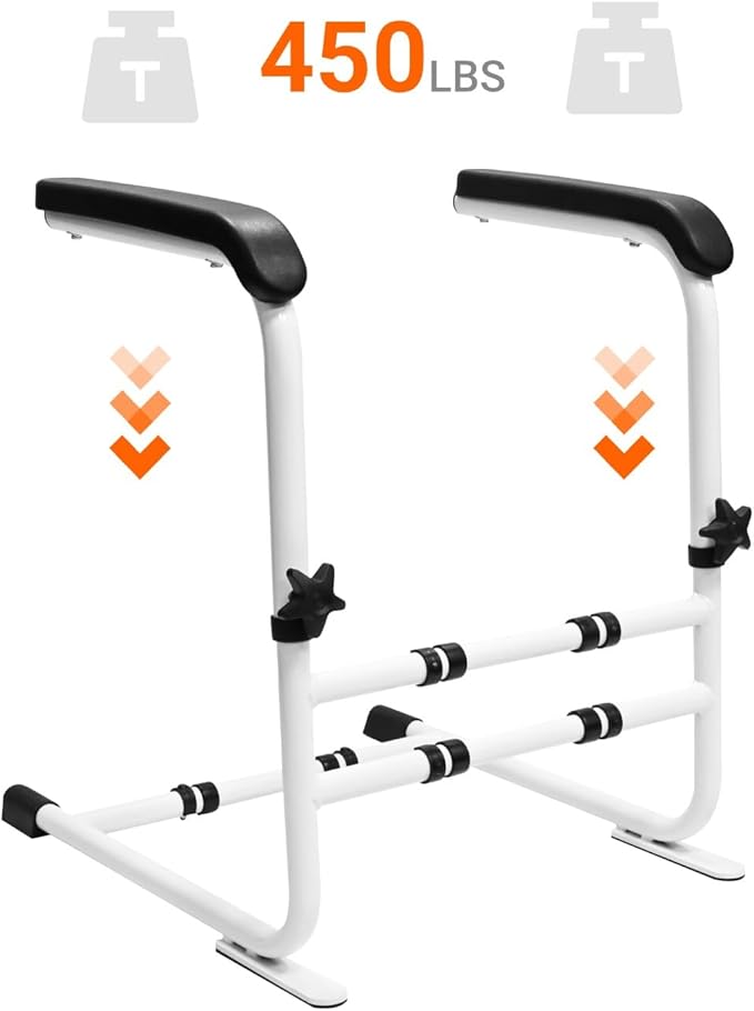 Stand Assist Aid for Elderly/Disabled, Removable Couch/Chair Lift Assistance Stand Up Devices-6 Levels Adjustable Height, Help Standing Aids & Supports, Up to 450 Lbs, White