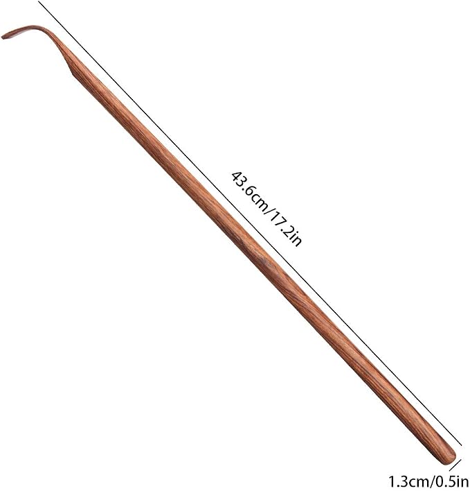 Tomorotec Wooden Back Scratcher 17 Inch Long Handle for Men Women Yellow | Thicken Extended Rosewood Handcrafted Itch Relief Body Massager for Elderly Seniors Dad Mom Christmas Stocking Stuffer