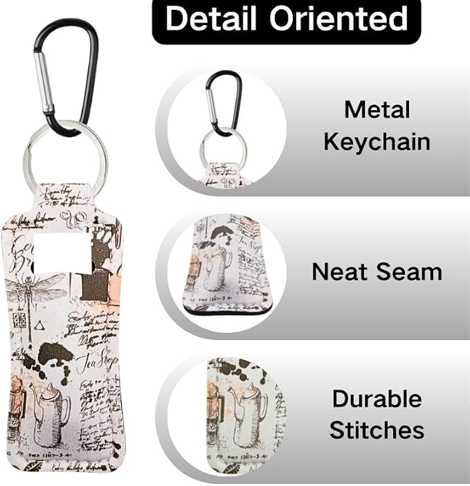 Chapstick Holder Key Chain Lipstick Holder Lip Balm Holder Keychain | Stocking Stuffers Gift, Compatible with Chapstick, Lip Balm and Lipstick, Bag Charm Accessories, Gifts for Women Friend