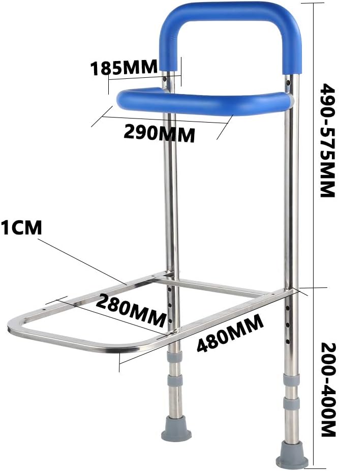 Elderly Assis Bedside Assistance Stainless Steel Bed Assist Rail Handle, Guard Grab Bar Bed Stability