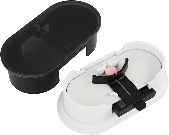 EQUADOSE Precision Pill Splitter with Centering Guide, Dual Stainless-Steel Blades for Small & Large Tablets, Accurate Halves & Quarters for Medication, Vitamins and Pet Pills, Black
