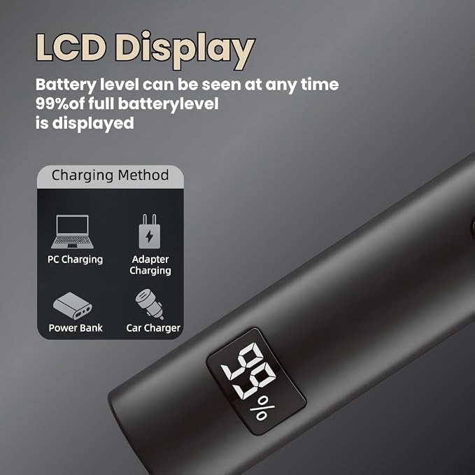 Rechargeable Ear and Nose Hair Trimmer for Men Women, Professional Hypoallergenic 3IN1 Eyebrow & Facial Hair Trimmer, Gentle Dual Blades, USB-Type C Fast Charge, Portable with Detachable Head