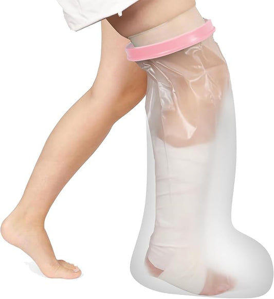 Waterproof Cast Covers for Shower Leg, Adult Cast Bag Cover Protector, Showering/Swimming/Bath Boots for Foot after Surgery, Broken Ankle Wound Recovery Supplies/Accessories, Boot, Sleeve, Pink