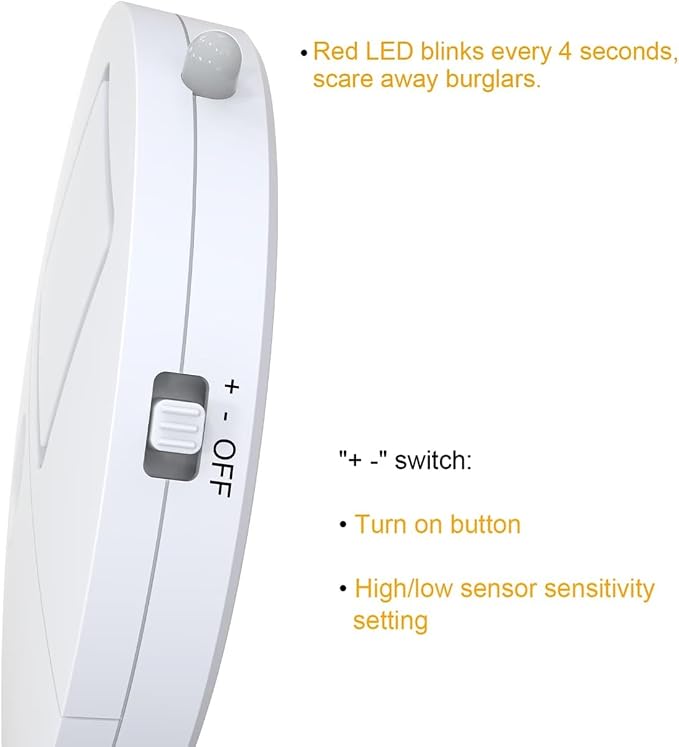 EVA LOGIK Modern Ultra-Thin Window Alarm with Loud 120dB Sound and Vibration Sensors Compatible with Virtually Any Window, Glass Break Alarm Perfect for Home, Office, Dorm Room- 8 Pack
