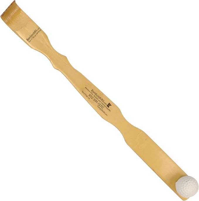 BambooMN 17 Inch Bamboo Wooden Back Scratchers Bongers for Itchy Stress Relief, 1 Unit